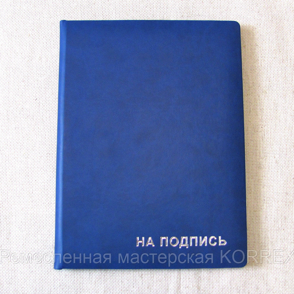 Папка руководителю НА ПОДПИСЬ (голуб) Арт. 5-204