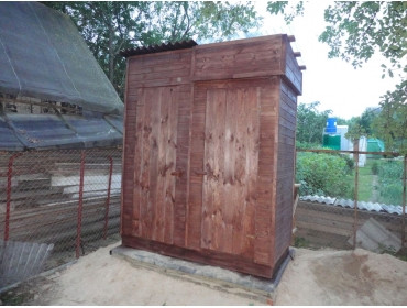 Душ +туалет (2в1) дачный деревянный. - фото 1 - id-p16064255