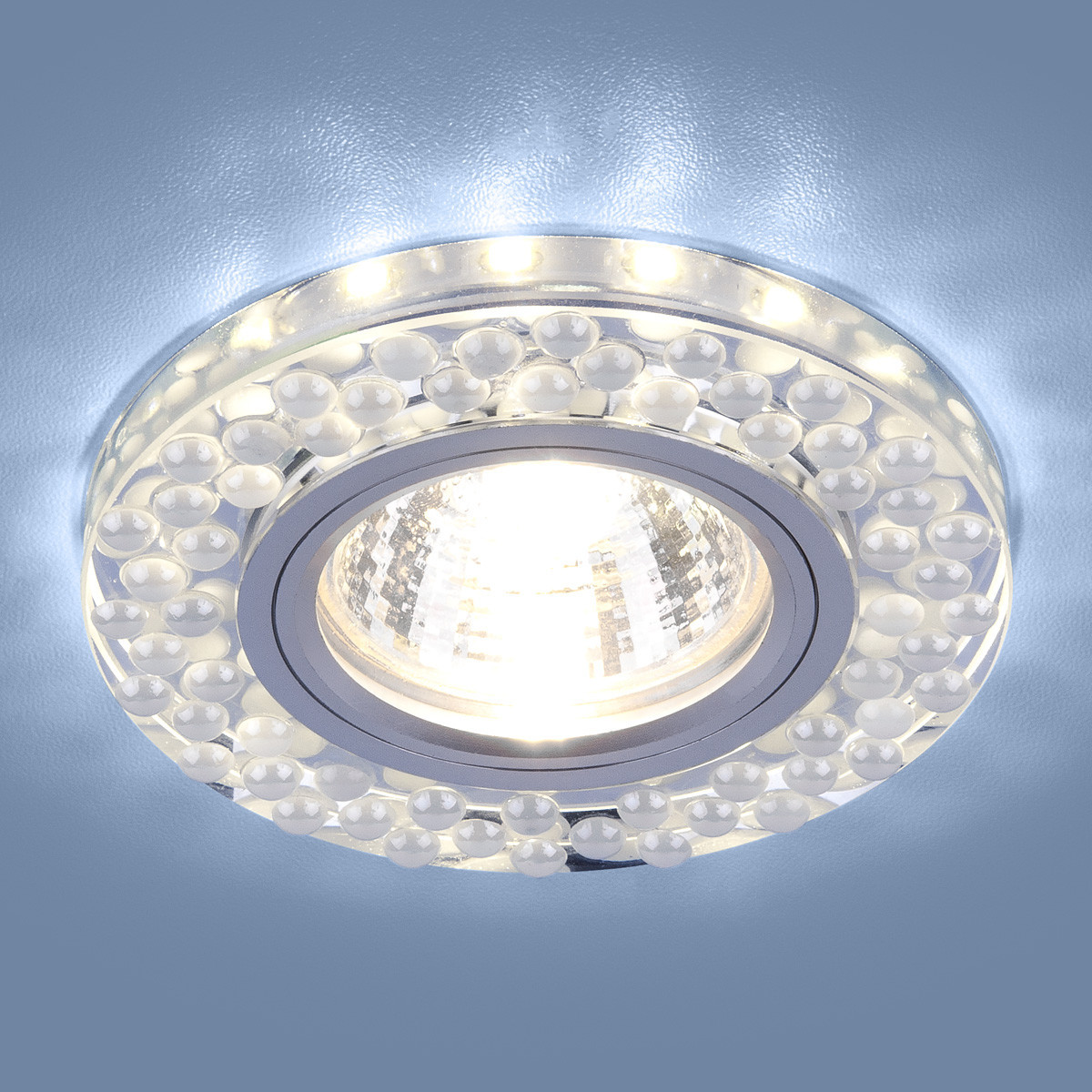 Точечный светильник со светодиодной подсветкой 2194 MR16 SL/WH зеркальный/белый