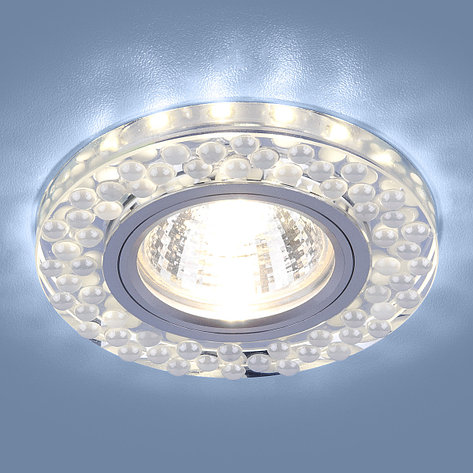 Точечный светильник со светодиодной подсветкой 2194 MR16 SL/WH зеркальный/белый, фото 2