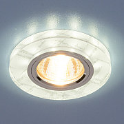 Точечный светильник со светодиодной подсветкой 8371 MR16 WH/SL белый/серебро