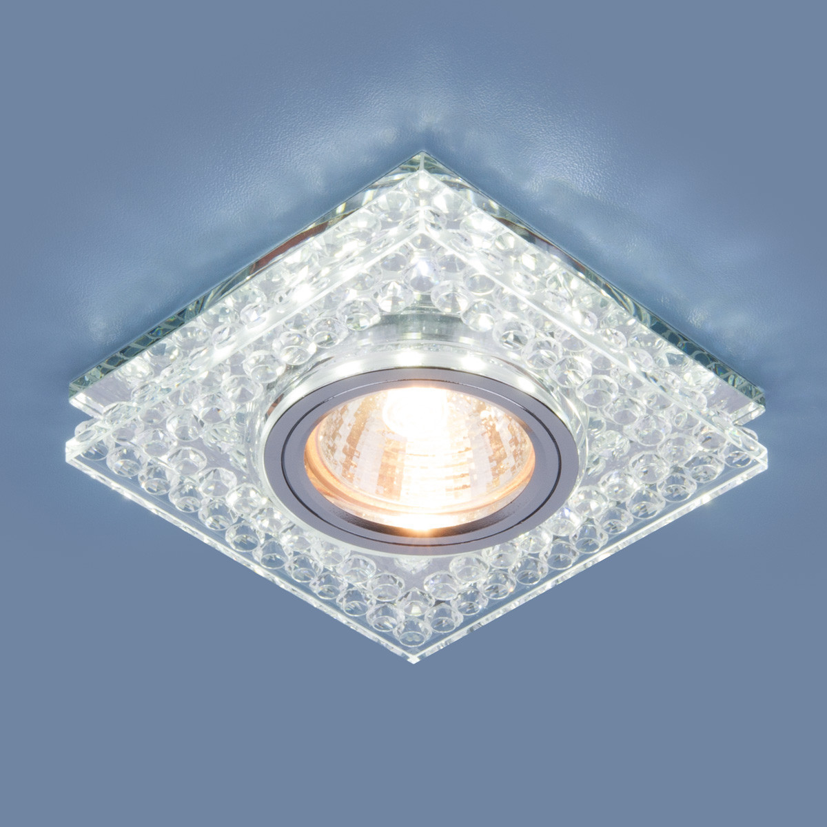 Точечный светильник со светодиодной подсветкой 8391 MR16 CL/SL прозрачный/серебро - фото 1 - id-p62472870