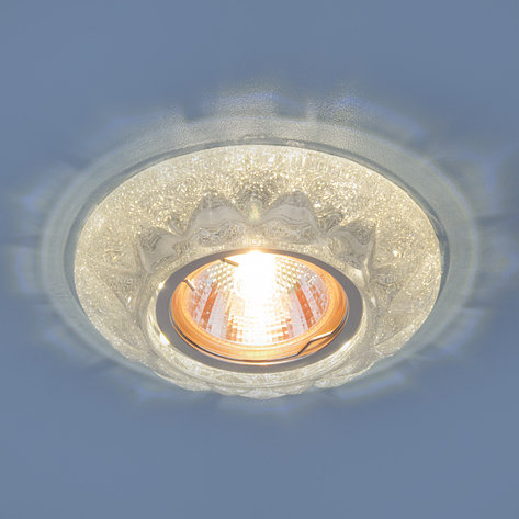 Светильник точечный со стеклом 7249 MR16 SL серебряный блеск, фото 2