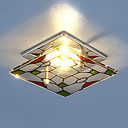 Светильник точечный со стеклом 7268 MR16 хром (CH)