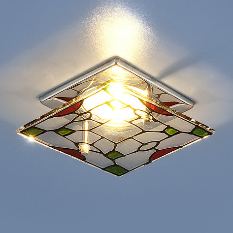 Светильник точечный со стеклом 7268 MR16 хром (CH), фото 2