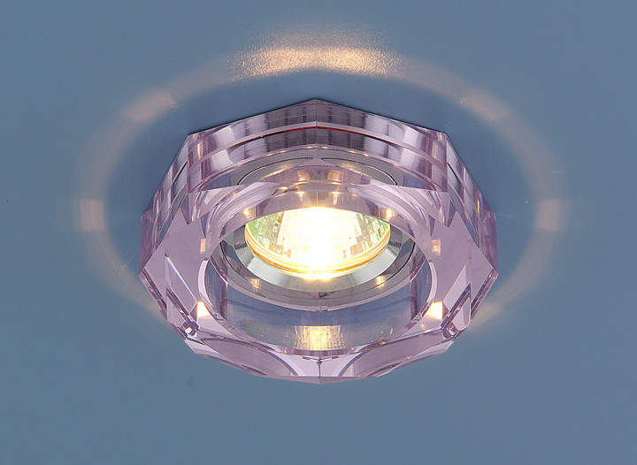 Светильник точечный со стеклом 9120 MR16 PK розовый - фото 1 - id-p62472945