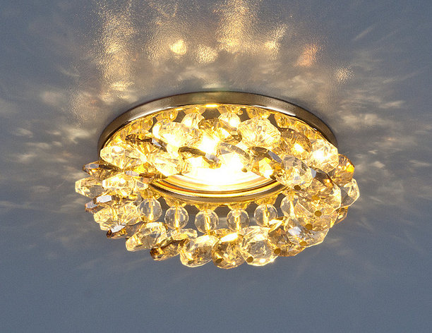 Точечный светильник с хрусталем 206 MR16 GD/GC золото/тонированный, фото 2