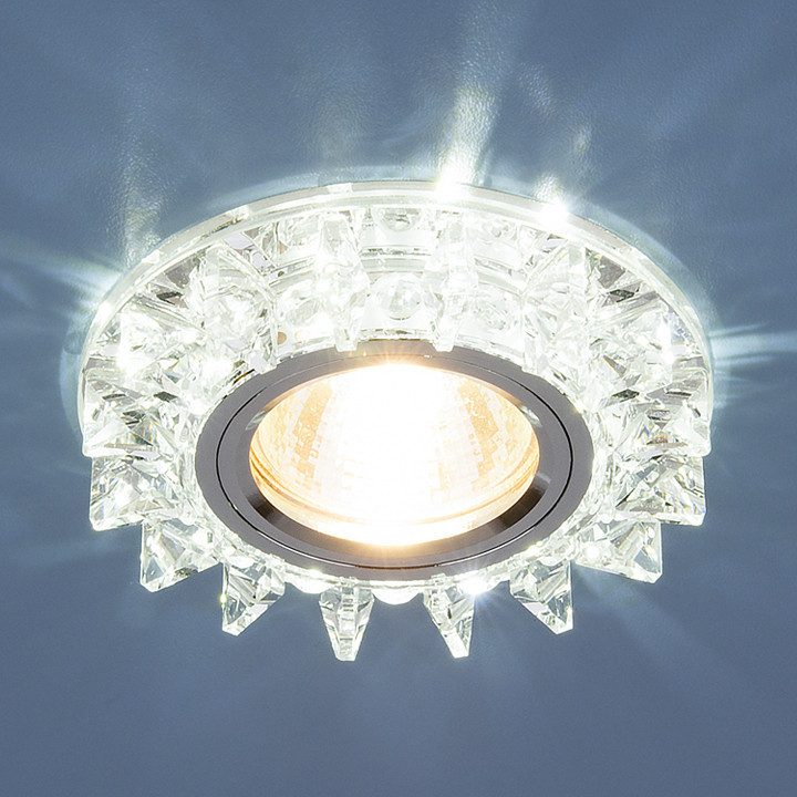 Точечный светильник со стеклом 6037 MR16 SL зеркальный/серебро