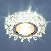 Точечный светильник со стеклом 6037 MR16 SL зеркальный/серебро