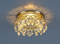 Точечный светильник со стеклом 7070 MR16 GD/СL золото/прозрачный