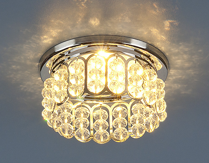 Точечный светильник со стеклом 7241 MR16 CH/CL хром/прозрачный - фото 1 - id-p62472984