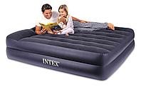 Надувная кровать с подголовником INTEX 66720 Queen Rising Comfort