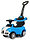 QС2281 Машинка каталка, толокар Бугатти (BUGATTI) 3 в 1, с родительской ручкой, бампером, музыкальный руль, фото 3
