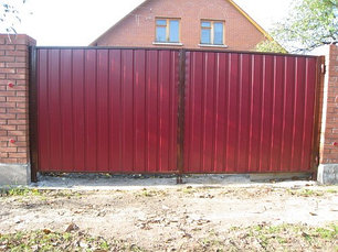 Ворота (каркас) 3*1,5 м под зашивку профнастилом, металлическим или деревянным штакетником, фото 2