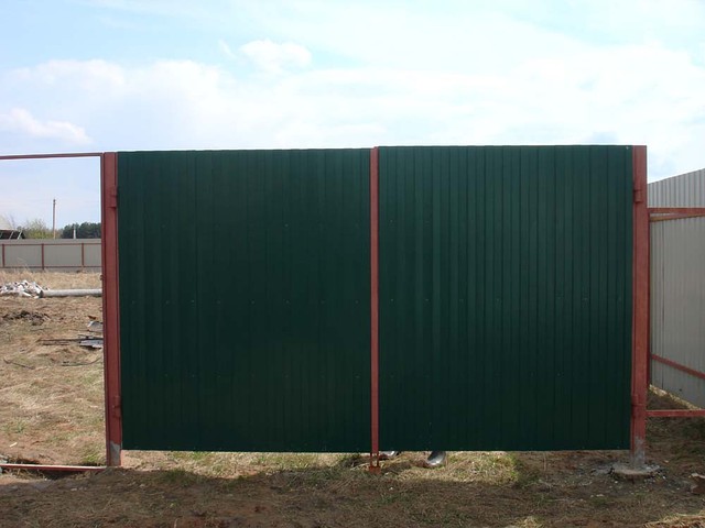 Ворота (каркас) 3,5*1,7 м под зашивку профнастилом, металлическим или деревянным штакетником - фото 3 - id-p48119725