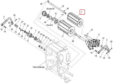 Валец зубчатый ПКК 0108030А