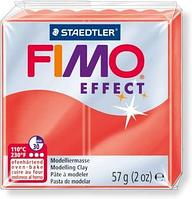 Пластика - полимерная глина FIMO Effect 57г полупрозрачный красный (8020-204)