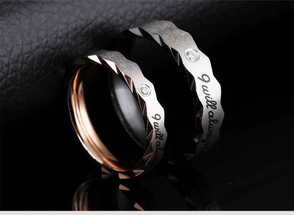Парные кольца для влюбленных "Неразлучная пара 106" с надписью "Я всегда буду с тобой" - фото 6 - id-p33139714