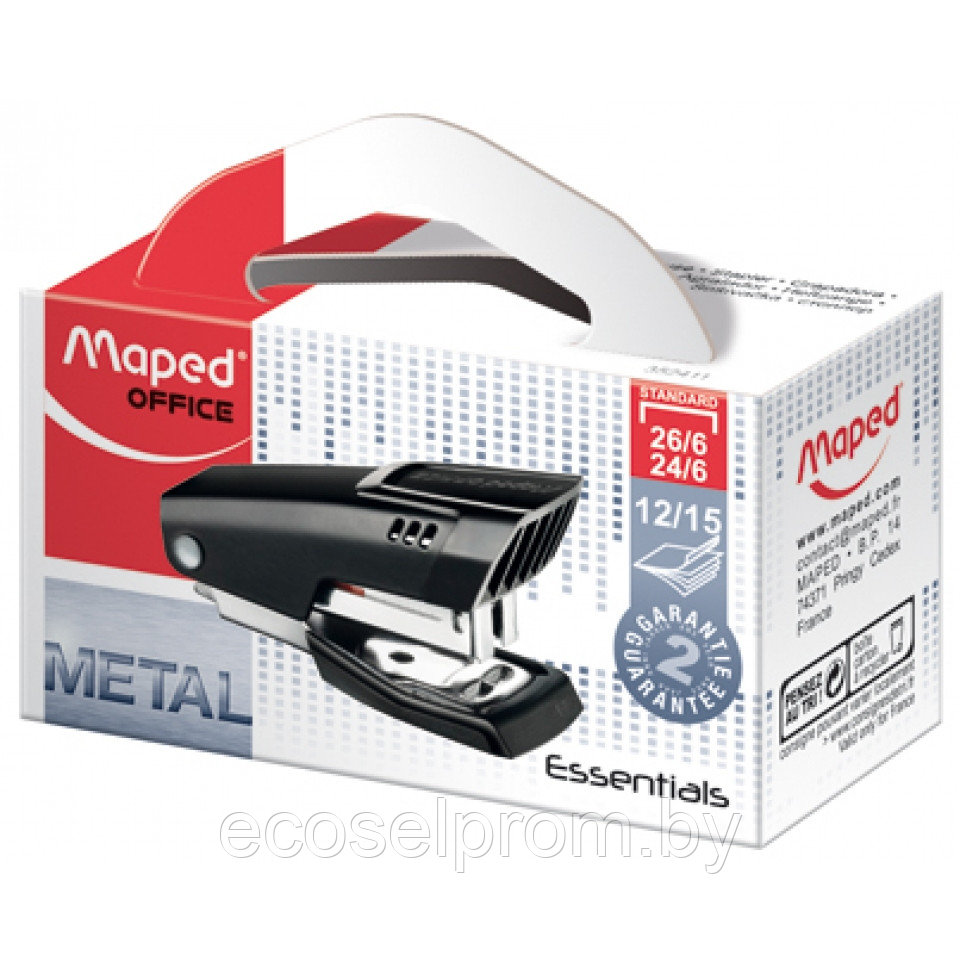 Скобосшиватель Maped Essentials Metal Mini / черный - фото 2 - id-p62523218