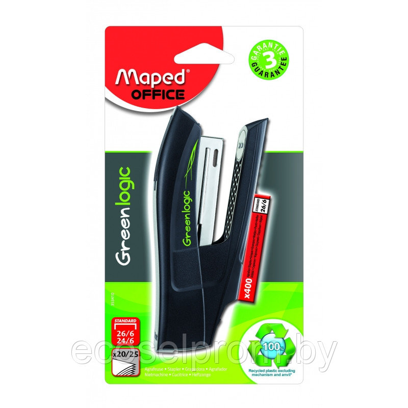 Скобосшиватель Maped Greenlogic Half Strip / черный - фото 2 - id-p62523245