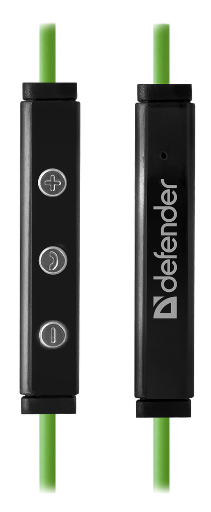 Проводная гарнитура для смартфонов Defender Pulse 455 зеленый, для Android, вставки - фото 2 - id-p62526151