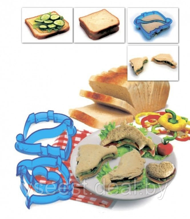 Форма-резак для бутербродов и выпечки ДЕЛЬФИНЧИКИ  TK 0216