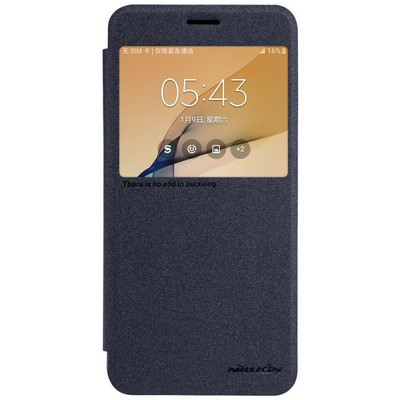 Полиуретановый чехол книга Nillkin Sparkle Leather Case Black для Samsung J7 Prime - фото 1 - id-p62536111