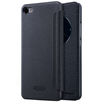 Полиуретановый чехол книга Nillkin Sparkle Leather Case Black для Meizu M3X - фото 3 - id-p62536124