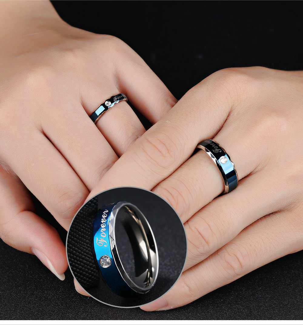 Парные кольца для влюбленных "Неразлучная пара 121" с гравировкой "Любовь навсегда" - фото 4 - id-p33182348