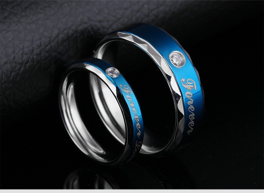 Парные кольца для влюбленных "Неразлучная пара 121" с гравировкой "Любовь навсегда" - фото 2 - id-p33182348
