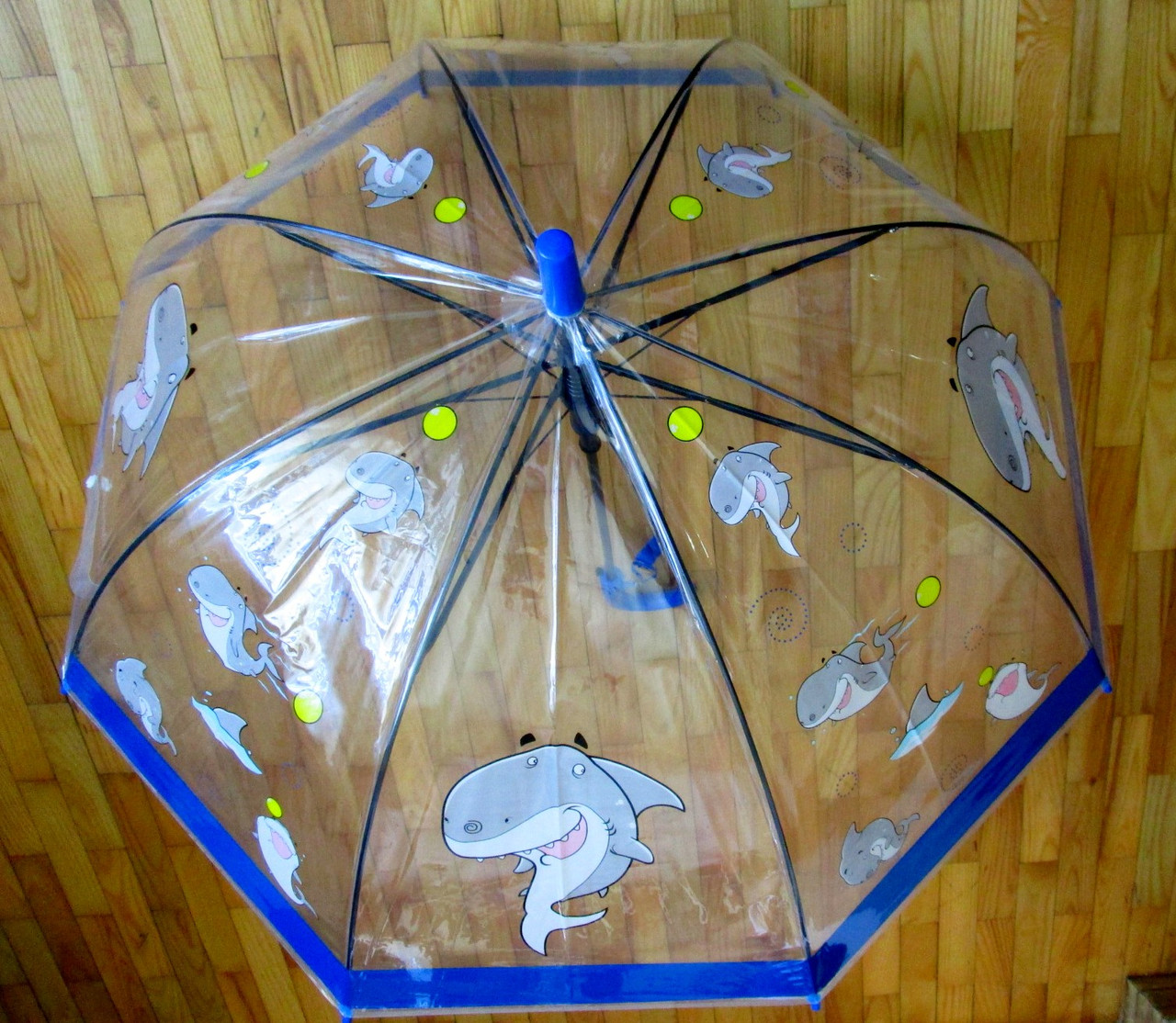Детский зонт-трость купол полуавтомат "акула" - фото 2 - id-p60668261