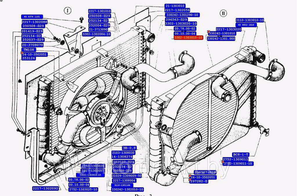 3302-1303000 комплект патрубков радиатора ГАЗ 3302 (Дв. 405, 406) - фото 1 - id-p62562309