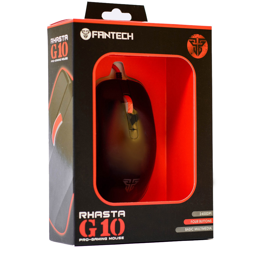 Проводная оптическая игровая мышь Fantech Rhasta G10 Black, 4 кнопки, 1800-2400dpi - фото 5 - id-p62562550