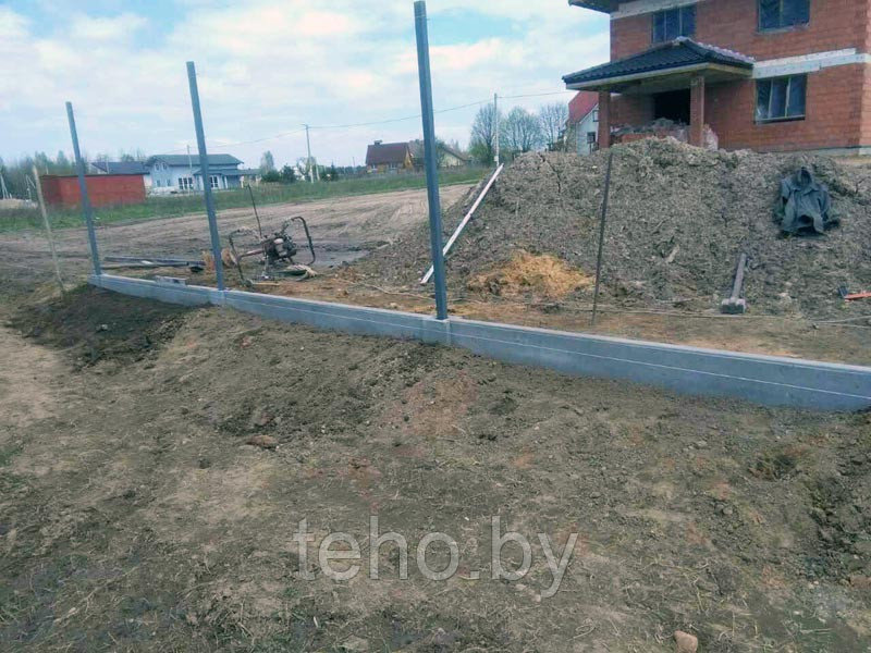 Фундамент под забор, в Беларуси - фото 1 - id-p61133920