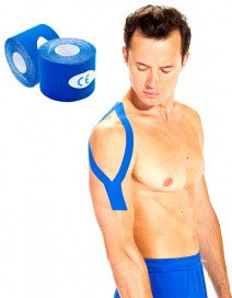 Кинезио лента 5 м*5 см, синяя (Physio Tape, dark blue), фото 2
