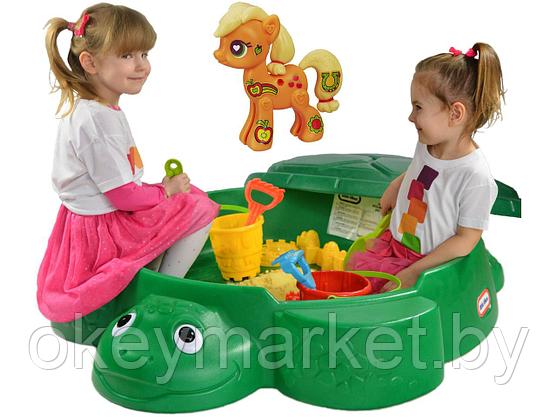 Детская песочница Little Tikes черепаха с крышкой 631566, фото 2