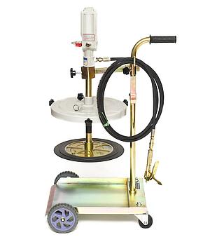 Передвижная установка для раздачи смазки пневматическая с раздаточным пистолетом Horex, фото 2