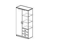 Шкаф-гардероб с шуфлядками