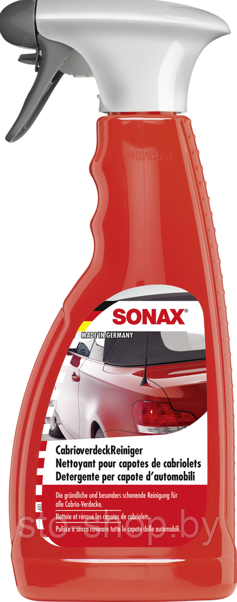 Sonax 309200 Очиститель крыш кабриолетов, пластика и текстильных поверхностей 500мл