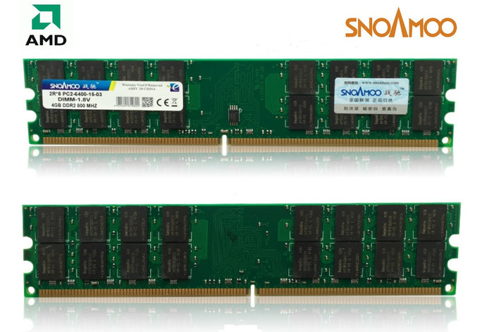 DDR2 4GB 800MHz PC2-6400 Оперативная память Snoamoo (AMD), фото 2