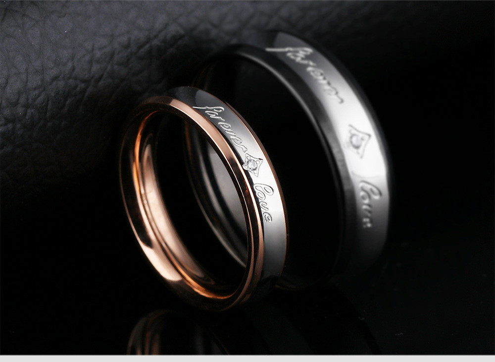 Парные кольца для влюбленных "Неразлучная пара 108" с гравировкой "Любовь навсегда" - фото 2 - id-p33139719