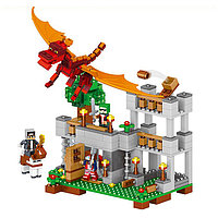 Конструктор Майнкрафт Крепость с красным драконом 33027, 468 дет., аналог Лего