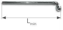Отвод настенный с трубкой  Ø15 G½" (MN) L =100
