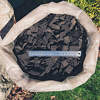 Щепа древесная черная, фракция 20-40 мм. 60 л.
