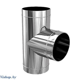 Тройник дымоходный 90° 130 мм (круглое сечение)