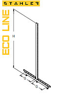 Стойка стеллажа двухсторонняя ECO LINE 1800 (Эко Лайн)