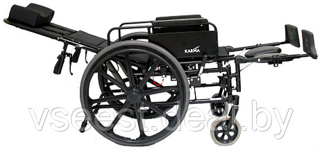 Коляска инвалидная алюминиевая с ручным тормозом KM-5000 (Anm), фото 2