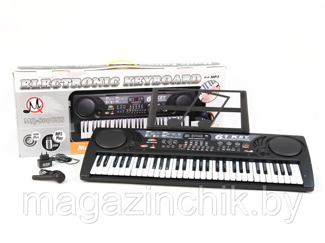 Детский электронный синтезатор пианино с микрофоном MQ-809USB MP3 от сети купить в Минске - фото 2 - id-p2558633