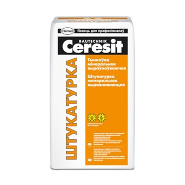 Штукатурка Ceresit цементная выравнивающая 25 кг.