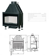 Топка каминная стальная с шибером ЭкоКамин Альфа 700-200 (15 кВт), фото 2